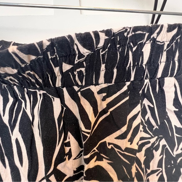 Panama Jack Women’s Large Wide Leg Linen Blend Pant Pockets Resort Vacation Leaf - Picture 4 of 8